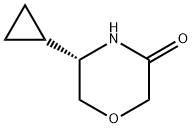 (5S)-5-环丙基吗啉-3-酮 结构式