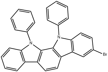 Indolo[2,3-a]carbazole, 3-bromo-11,12-dihydro-11,12-diphenyl-,1357572-06-5,结构式