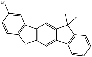 Indeno[1,2-b]carbazole, 2-bromo-5,11-dihydro-11,11-dimethyl- Structure