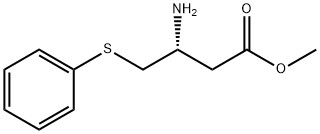 Butanoic acid, 3-amino-4-(phenylthio)-, methyl ester, (3R)- Structure