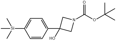 1-Azetidinecarboxylic acid, 3-hydroxy-3-[4-(trimethylsilyl)phenyl]-, 1,1-dimethylethyl ester