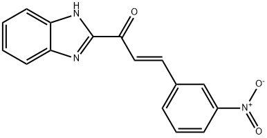 (E)-1-(2-苯并咪唑基)-3-(3-硝基苯基)-2-丙烯-1-酮,1357615-72-5,结构式