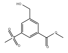 Benzoic acid, 3-(hydroxymethyl)-5-(methylsulfonyl)-, methyl ester Struktur