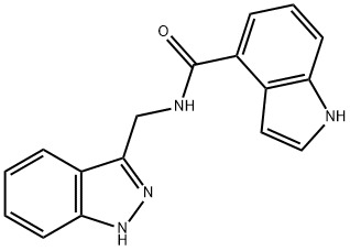 N-((1H-吲唑-3-基)甲基)-1H-吲哚-4-甲酰胺, 1359309-11-7, 结构式