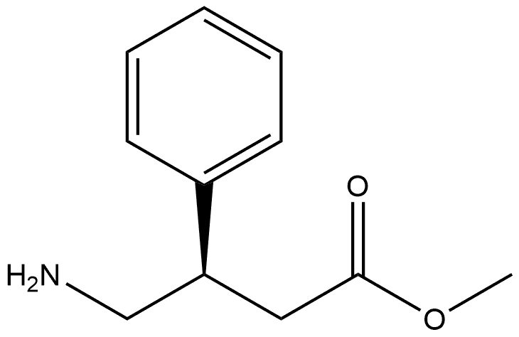 Benzenepropanoic acid, β-(aminomethyl)-, methyl ester, (R)- (9CI) 结构式