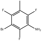 3-溴-2,4,6-三氟-5-甲基苯胺 结构式