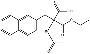 Propanedioic acid, 2-(acetylamino)-2-(2-naphthalenylmethyl)-, 1-ethyl ester Structure
