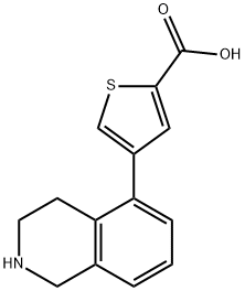 2-Thiophenecarboxylic acid, 4-(1,2,3,4-tetrahydro-5-isoquinolinyl)- Structure