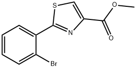 Methyl 2-(2-bromophenyl)thiazole-4-carboxylate 化学構造式