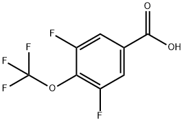 3,5-二氟-4-(三氟甲氧基)苯甲酸, 1360438-69-2, 结构式