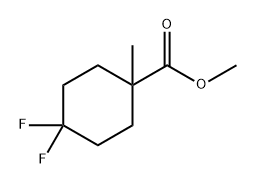 Cyclohexanecarboxylic acid, 4,4-difluoro-1-methyl-, methyl ester 化学構造式