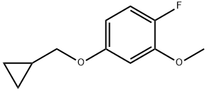 Benzene, 4-(cyclopropylmethoxy)-1-fluoro-2-methoxy- Structure