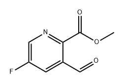 2-Pyridinecarboxylic acid, 5-fluoro-3-formyl-, methyl ester Structure