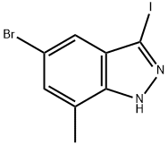 1H-Indazole, 5-bromo-3-iodo-7-methyl- 化学構造式