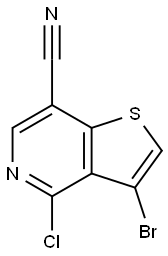 3-溴-4-氯噻吩并[3,2-C]吡啶-7-甲腈, 1360891-40-2, 结构式