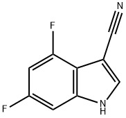 1H-Indole-3-carbonitrile, 4,6-difluoro- 化学構造式