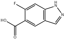 6-fluoro-1~{H}-indazole-5-carboxylic acid, 1360943-00-5, 结构式