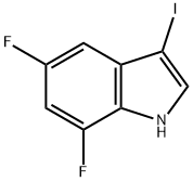 5,7-Difluoro-3-iodo-1H-indole 结构式