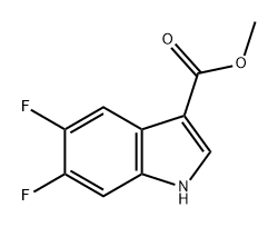 1H-Indole-3-carboxylic acid, 5,6-difluoro-, methyl ester 化学構造式