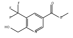 3-Pyridinecarboxylic acid, 6-(hydroxymethyl)-5-(trifluoromethyl)-, methyl ester Structure