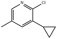 Pyridine, 2-chloro-3-cyclopropyl-5-methyl- Structure
