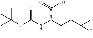 N-[(1,1-Dimethylethoxy)carbonyl]-5-fluoro-5-methyl-L-norleucine 化学構造式