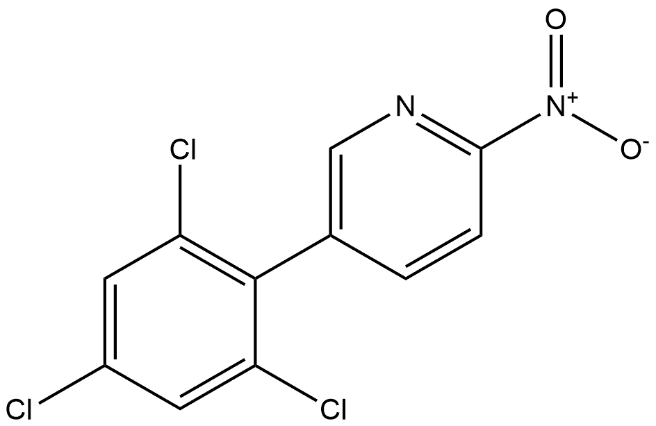 2-nitro-5-(2,4,6-trichlorophenyl)pyridine Structure