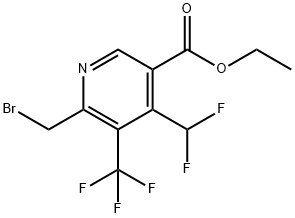 Ethyl 2-(bromomethyl)-4-(difluoromethyl)-3-(trifluoromethyl)pyridine-5-carboxylate Structure