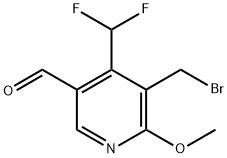 3-(Bromomethyl)-4-(difluoromethyl)-2-methoxypyridine-5-carboxaldehyde Structure