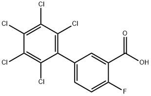 4-Fluoro-2',3',4',5',6'-pentachlorobiphenyl-3-carboxylic acid Structure