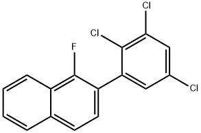 1-Fluoro-2-(2,3,5-trichlorophenyl)naphthalene Structure