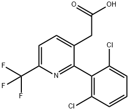 2-(2,6-Dichlorophenyl)-6-(trifluoromethyl)pyridine-3-acetic acid Structure