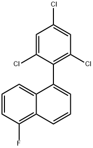 1-Fluoro-5-(2,4,6-trichlorophenyl)naphthalene Structure