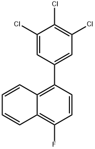 1-Fluoro-4-(3,4,5-trichlorophenyl)naphthalene Structure