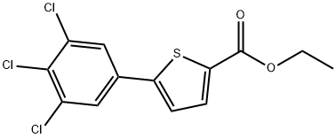 Ethyl 5-(3,4,5-trichlorophenyl)thiophene-2-carboxylate 结构式