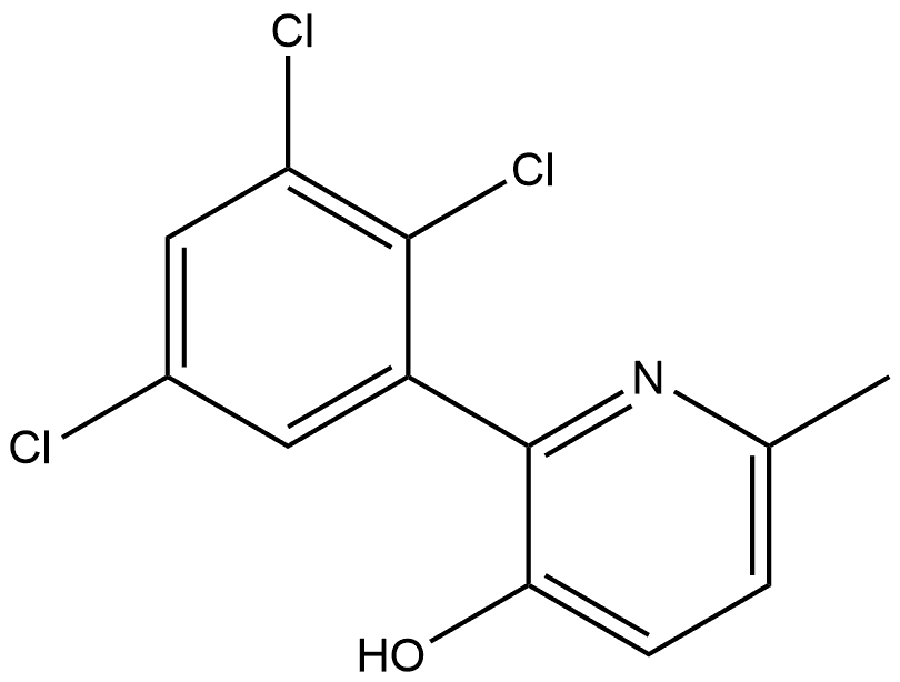 3-Pyridinol, 6-methyl-2-(2,3,5-trichlorophenyl)- Structure