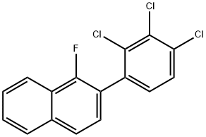 1-Fluoro-2-(2,3,4-trichlorophenyl)naphthalene 结构式