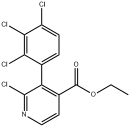 Ethyl 2-chloro-3-(2,3,4-trichlorophenyl)isonicotinate 结构式