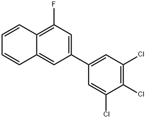 1-Fluoro-3-(3,4,5-trichlorophenyl)naphthalene Structure