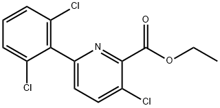 Ethyl 3-chloro-6-(2,6-dichlorophenyl)picolinate Structure