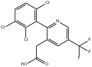 2-(2,3,6-Trichlorophenyl)-5-(trifluoromethyl)pyridine-3-acetic acid Structure