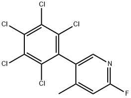 2-Fluoro-4-methyl-5-(perchlorophenyl)pyridine Structure
