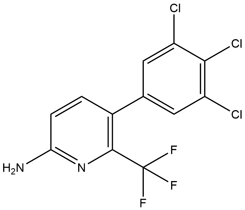 5-(3,4,5-Trichlorophenyl)-6-(trifluoromethyl)-2-pyridinamine,1361586-47-1,结构式