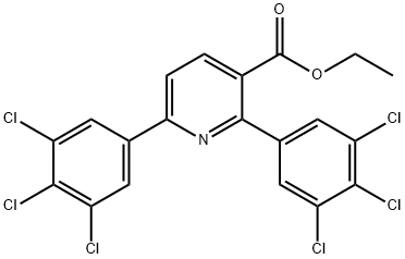 Ethyl 2,6-bis(3,4,5-trichlorophenyl)nicotinate 结构式