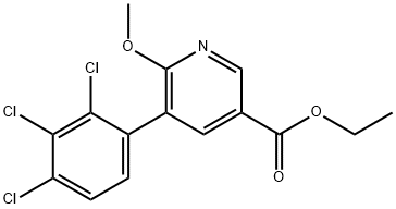 Ethyl 6-methoxy-5-(2,3,4-trichlorophenyl)nicotinate|