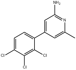 2-Amino-6-methyl-4-(2,3,4-trichlorophenyl)pyridine,1361600-95-4,结构式