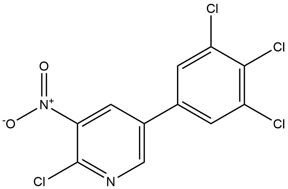 2-chloro-3-nitro-5-(3,4,5-trichlorophenyl)pyridine,1361602-54-1,结构式