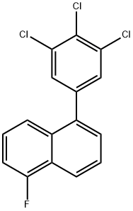 1-Fluoro-5-(3,4,5-trichlorophenyl)naphthalene Struktur