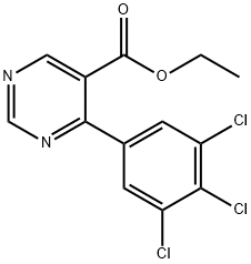 Ethyl 4-(3,4,5-trichlorophenyl)pyrimidine-5-carboxylate Struktur