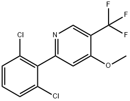 2-(2,6-Dichlorophenyl)-4-methoxy-5-(trifluoromethyl)pyridine,1361605-20-0,结构式